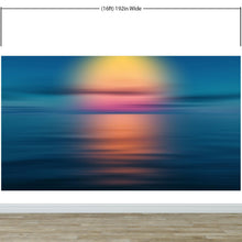Load image into Gallery viewer, Sunset over the Ocean Horizon Wall Mural. Peel and Stick Wallpaper. #6308