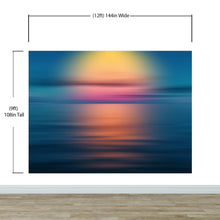 Load image into Gallery viewer, Sunset over the Ocean Horizon Wall Mural. Peel and Stick Wallpaper. #6308
