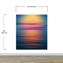 Load image into Gallery viewer, Sunset over the Ocean Horizon Wall Mural. Peel and Stick Wallpaper. #6308