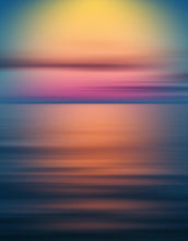 Load image into Gallery viewer, Sunset over the Ocean Horizon Wall Mural. Peel and Stick Wallpaper. #6308