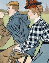 Load image into Gallery viewer, Vintage Hamers Rijwielen Bicycle Artwork Wall Mural. By Johann Georg Can Caspel. Peel and Stick Wallpaper. #6310