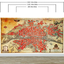 Carregar imagem no visualizador da galeria, Vintage Map of Paris Wall Mural. Plattegrond van Parijs (ca. 1721–1774) by Guillaume Delisle. #6312