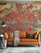 Carregar imagem no visualizador da galeria, Vintage Map of Paris Wall Mural. Plattegrond van Parijs (ca. 1721–1774) by Guillaume Delisle. #6312