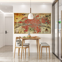 Carregar imagem no visualizador da galeria, Vintage Map of Paris Wall Mural. Plattegrond van Parijs (ca. 1721–1774) by Guillaume Delisle. #6312