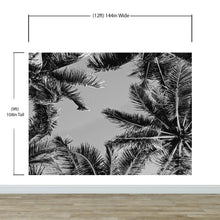 Carregar imagem no visualizador da galeria, Black and White Tropical Palm Tree Mural. Vintage Summer Vibe. #6315