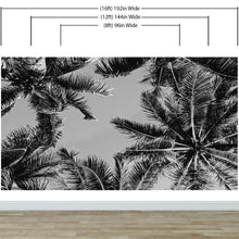 Carregar imagem no visualizador da galeria, Black and White Tropical Palm Tree Mural. Vintage Summer Vibe. #6315