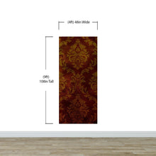 Carregar imagem no visualizador da galeria, Damask Grunge Vintage Dark Pattern Wall Mural Peel and Stick Wallpaper. #6316