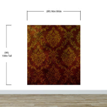 Carregar imagem no visualizador da galeria, Damask Grunge Vintage Dark Pattern Wall Mural Peel and Stick Wallpaper. #6316