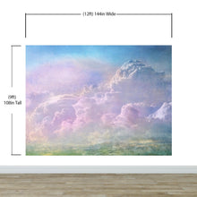 Carregar imagem no visualizador da galeria, Cloudy Sky View Wall Mural. Abstract Grunge, Scratches and Grainy Design. Peel and Stick Wallpaper. #6326