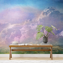 Carregar imagem no visualizador da galeria, Cloudy Sky View Wall Mural. Abstract Grunge, Scratches and Grainy Design. Peel and Stick Wallpaper. #6326