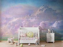 Carregar imagem no visualizador da galeria, Cloudy Sky View Wall Mural. Abstract Grunge, Scratches and Grainy Design. Peel and Stick Wallpaper. #6326