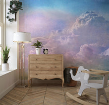 Carregar imagem no visualizador da galeria, Cloudy Sky View Wall Mural. Abstract Grunge, Scratches and Grainy Design. Peel and Stick Wallpaper. #6326
