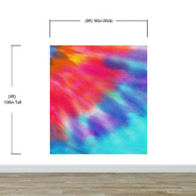 Carregar imagem no visualizador da galeria, Colorful Tie-Dye Wall Mural Design. Peel and Sticker Wallpaper. #6327