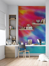 Carregar imagem no visualizador da galeria, Colorful Tie-Dye Wall Mural Design. Peel and Sticker Wallpaper. #6327