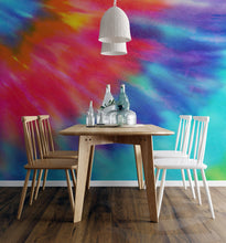 Carregar imagem no visualizador da galeria, Colorful Tie-Dye Wall Mural Design. Peel and Sticker Wallpaper. #6327