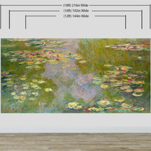 Carregar imagem no visualizador da galeria, Monet Painting, Water Lilies (From 1919). Peel and Stick Wallpaper Wall Mural. #6333