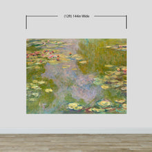 Carregar imagem no visualizador da galeria, Monet Painting, Water Lilies (From 1919). Peel and Stick Wallpaper Wall Mural. #6333
