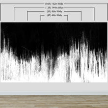 Carregar imagem no visualizador da galeria, Black and White Grunge Line Art Wall Mural / Peel and Stick Wallpaper. #6336