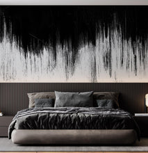 Carregar imagem no visualizador da galeria, Black and White Grunge Line Art Wall Mural / Peel and Stick Wallpaper. #6336
