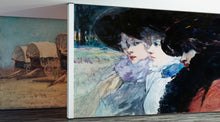 Carregar imagem no visualizador da galeria, Vintage Painting, Three Women in Profile by Artist Henry Somm. Large Wall Mural / Peel and Stick Wallpaper. #6338