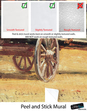 Carregar imagem no visualizador da galeria, Western Cowboy Theme Wall Mural Decor. Study of Covered Wagons by Samuel Colman. Painting Artwork. Peel and Stick Wallpaper. #6339