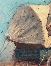 Carregar imagem no visualizador da galeria, Western Cowboy Theme Wall Mural Decor. Study of Covered Wagons by Samuel Colman. Painting Artwork. Peel and Stick Wallpaper. #6339