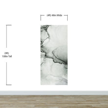 Carregar imagem no visualizador da galeria, Abstract Black and White Fluid Alcohol Ink Painting Wall Mural. Peel and Stick Wallpaper. #6341