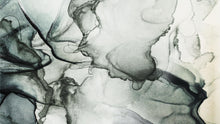 Carregar imagem no visualizador da galeria, Abstract Black and White Fluid Alcohol Ink Painting Wall Mural. Peel and Stick Wallpaper. #6341