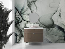 Carregar imagem no visualizador da galeria, Abstract Black and White Fluid Alcohol Ink Painting Wall Mural. Peel and Stick Wallpaper. #6341