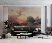 Load image into Gallery viewer, Ancient Egypt Pyramids Wall Mural. Approach of the Simoom Desert of Gizeh illustration by David Roberts. #6343