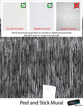 Carregar imagem no visualizador da galeria, Forest Trees Trunks Grunge Illustration Wall Mural. Peel and Stick Wallpaper. Abstract Lines Silhouette Outdoors Scenery. #6345