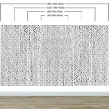 Carregar imagem no visualizador da galeria, Stylish Hand-drawn Thin Vertical Lines and Dots Wall Mural Pattern. Peel and Stick Wallpaper. #6346