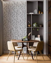 Carregar imagem no visualizador da galeria, Stylish Hand-drawn Thin Vertical Lines and Dots Wall Mural Pattern. Peel and Stick Wallpaper. #6346