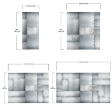 Carregar imagem no visualizador da galeria, Stainless Steel Metal Grunge Design Wall Mural. Industrial Theme Peel and Stick Wallpaper. #6350