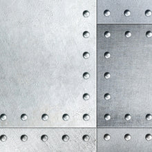 Carregar imagem no visualizador da galeria, Stainless Steel Metal Grunge Design Wall Mural. Industrial Theme Peel and Stick Wallpaper. #6350