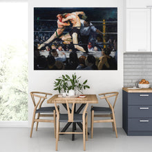 Load image into Gallery viewer, Boxing Match Painting Artwork Wall Mural. Stag at Sharkey's (1909) painting by George Wesley Bellows. #6353