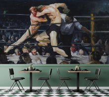 Load image into Gallery viewer, Boxing Match Painting Artwork Wall Mural. Stag at Sharkey's (1909) painting by George Wesley Bellows. #6353
