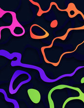 Carregar imagem no visualizador da galeria, Colorful Abstract Fluid Lines Wallpaper. Peel and Stick Wall Mural. #6358