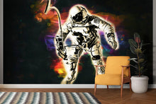 Load image into Gallery viewer, Astronaut Flowing in Space Wall Mural. NASA photo of Astronaut Edward H. White II in space. Peel and Stick Wallpaper. #6359
