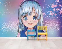 Carregar imagem no visualizador da galeria, Cute Girl Anime Wall Mural. Japanese Style Animation Design. #6360