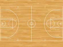 Carregar imagem no visualizador da galeria, Basketball Court Hardwood Pattern Wall Mural. #6361