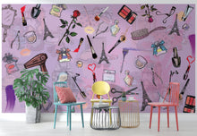 Carregar imagem no visualizador da galeria, Fashionable Makeup Cosmetic Beauty Room Decor Wall Mural. #6362