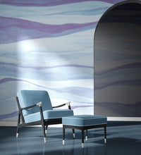 Carregar imagem no visualizador da galeria, Abstract Pastel Blue Marble Granite Slate Peel and Stick Mural. #6363