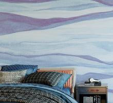 Carregar imagem no visualizador da galeria, Abstract Pastel Blue Marble Granite Slate Peel and Stick Mural. #6363