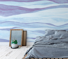Carregar imagem no visualizador da galeria, Abstract Pastel Blue Marble Granite Slate Peel and Stick Mural. #6363