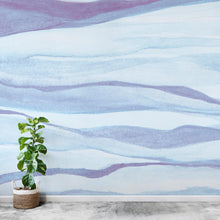 Carregar imagem no visualizador da galeria, Abstract Pastel Blue Marble Granite Slate Peel and Stick Mural. #6363