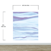 Carregar imagem no visualizador da galeria, Abstract Pastel Blue Marble Granite Slate Peel and Stick Mural. #6363