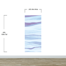 Carregar imagem no visualizador da galeria, Abstract Pastel Blue Marble Granite Slate Peel and Stick Mural. #6363