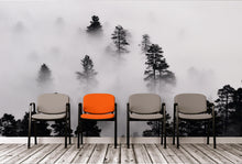 Carregar imagem no visualizador da galeria, Foggy Forest Wallpaper Black and White Wall Mural. #6368
