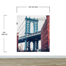Carregar imagem no visualizador da galeria, New York City Wall Mural Peel and Stick Wallpaper. Vintage Dumbo NYC. Brooklyn NY Landscape Wallpaper. #6369